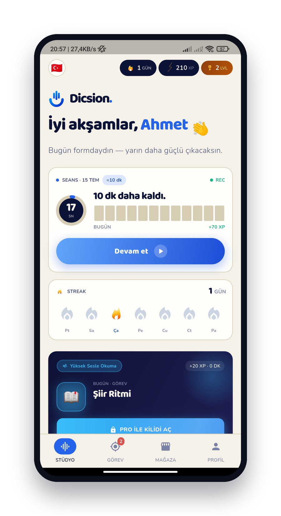 Dicsion uygulaması